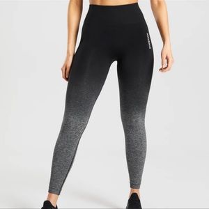 Gymshark Adapt Ombre Seamless Leggings - Black/Black Marl